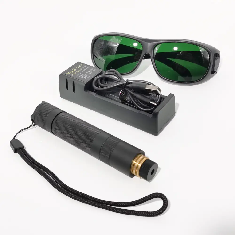 Professional Pocket Blue Laser Pointer 6000mW New Handheld, SKU B016, 6000mw power, 450nm blue laser wavelength, silver color, product thumbnail 2