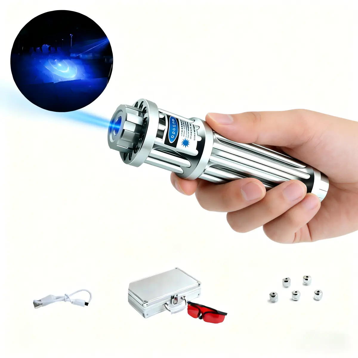 Laser Pointer  1600mW Blue 16340 Compact & 18650 Extended