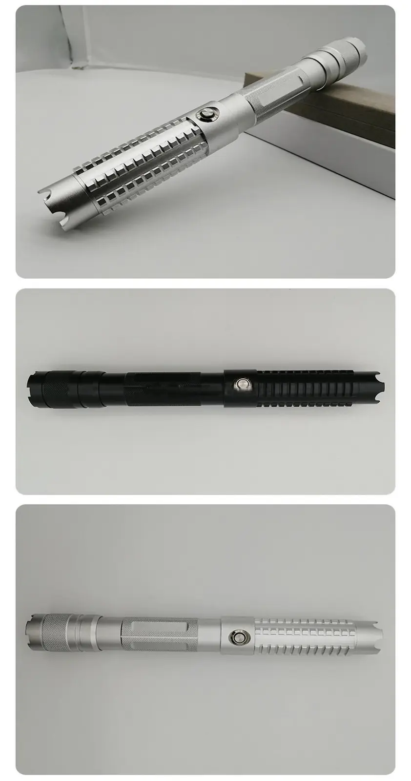450nm 7–8W High Power Blue Laser Pointer Adjustable Focus Nichia Diode, SKU B021, 8000mw power, 450nm Blue laser wavelength, silver color, product thumbnail 5
